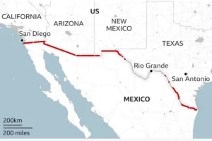 a che punto è la barriera tra il confine di messico e stati uniti d'america