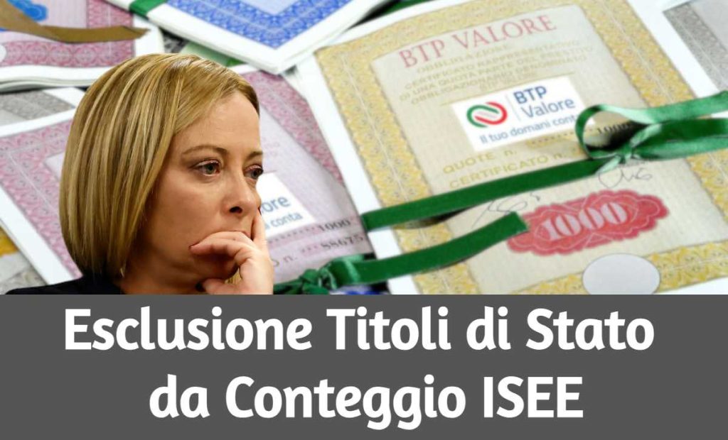 BTP e Buoni Postali Esclusi da Conteggio ISEE